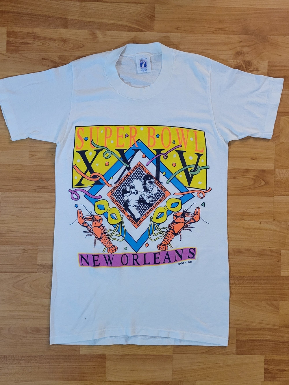 Vintage Logo 7 SUPER BOWL New Orleans XXIV SAN FRANCISCO 49ers Champions, Small